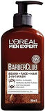 L'Oreal Paris Mass Men Expert Barber Club 3-In-1 Beard, Hair & Face Wash, 200ml