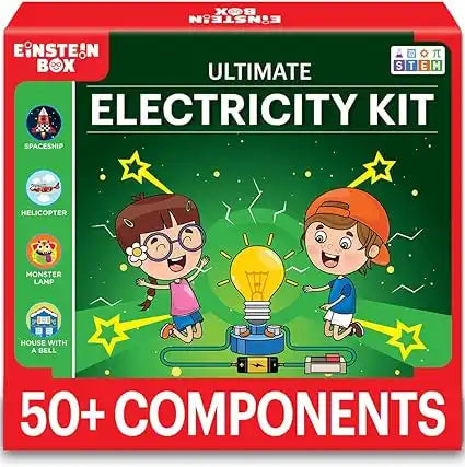 Einstein Box Electricity Kit | Science Project Kit | Electronic Circuits | Toys for Kids Age 8-14