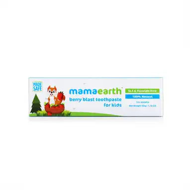 Mamaearth 100% Natural Berry Blast Toothpaste for Kids, 50g