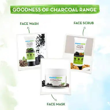 Mamaearth Charcoal Face Scrub For Oily Skin and Normal skin, with Charcoal and Walnut for Deep Exfoliation - 100g