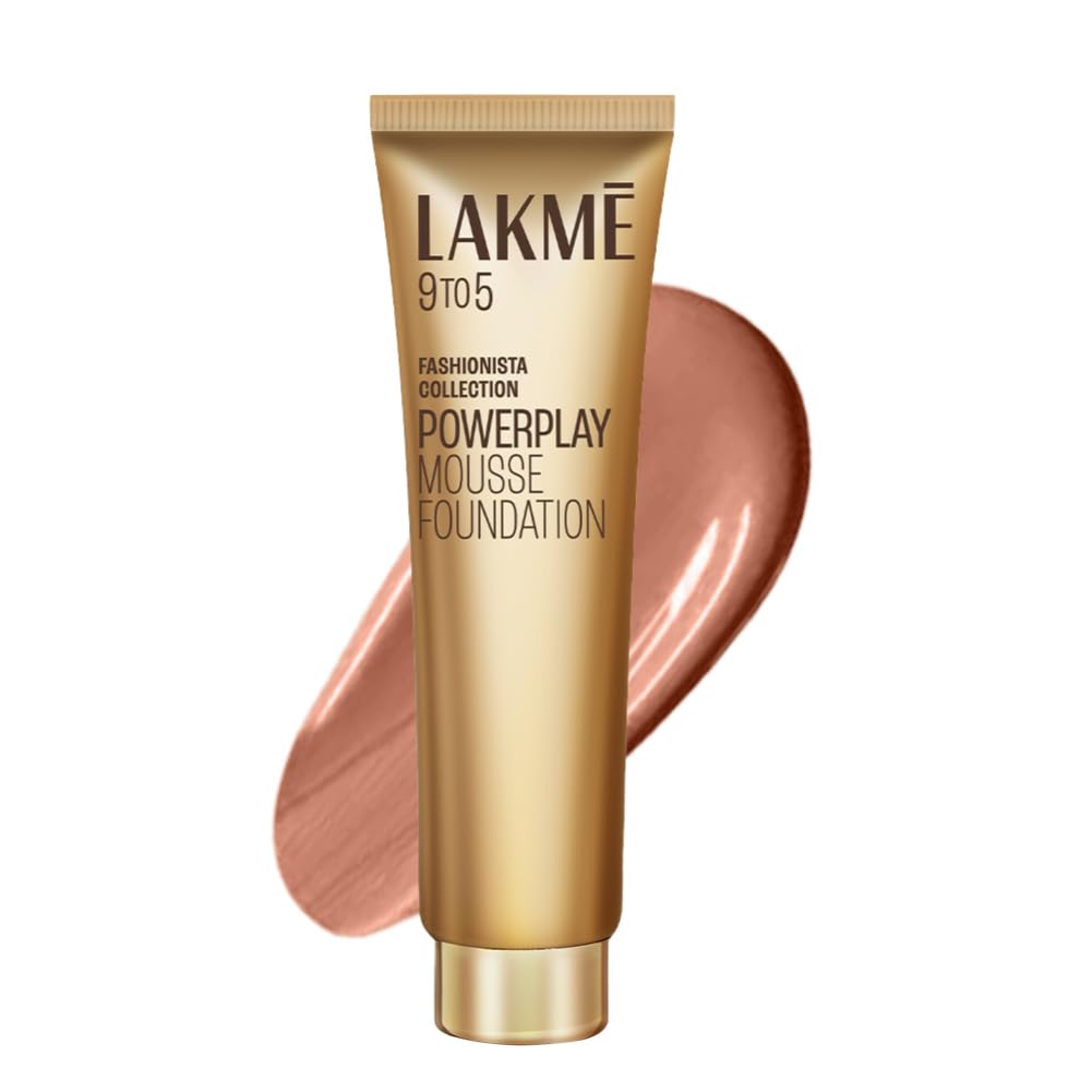 Lakmé 9 To 5 Weightless Mousse Foundation, Beige Caramel, 25G Matte Finish, 6.25 g (Pack of 4)